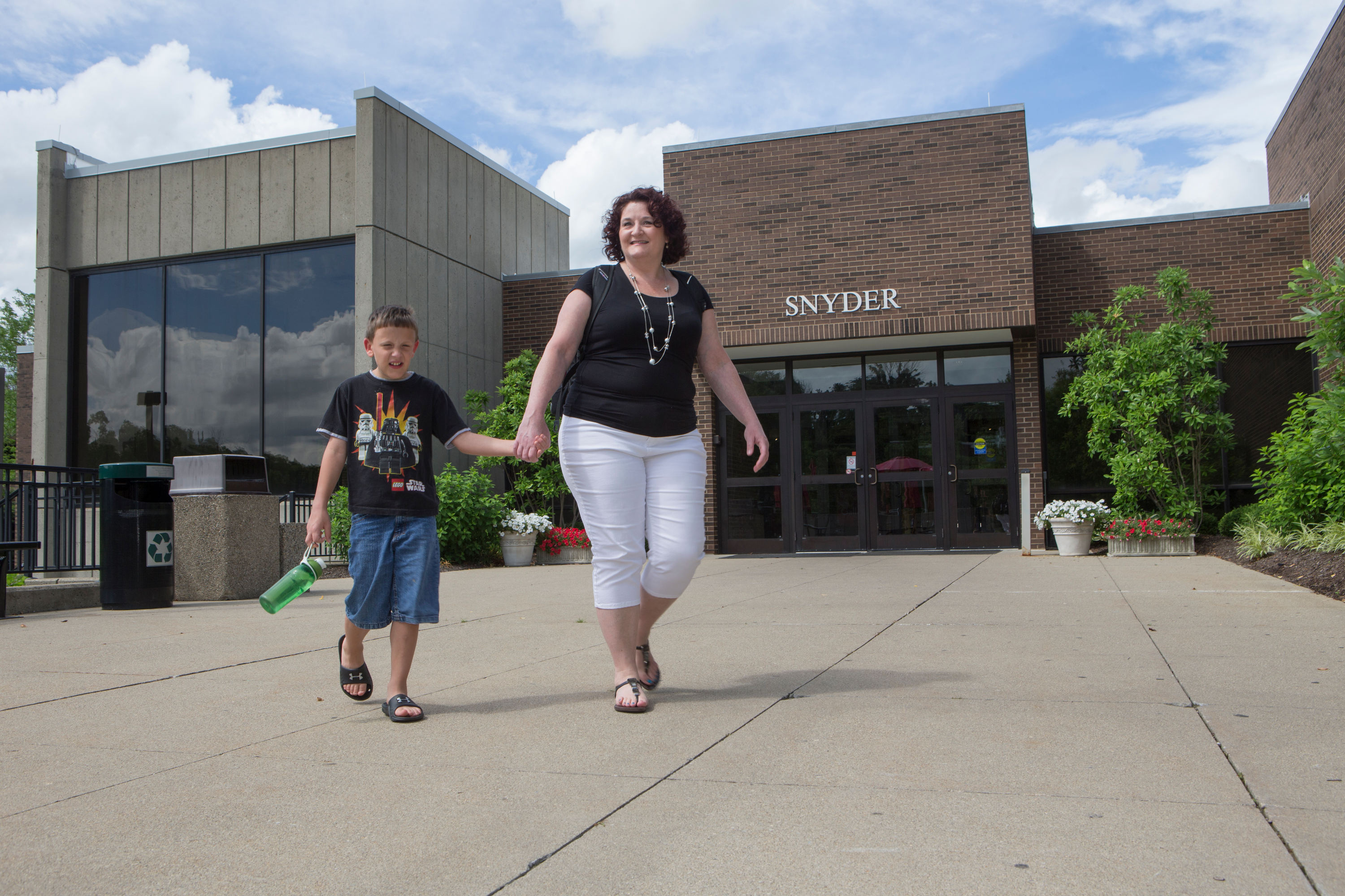 Nancy Brooks and her 9-year-old son